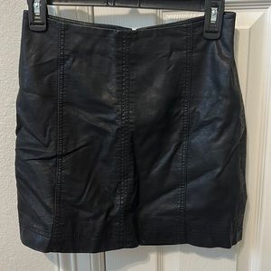 Free people Leather Skirt